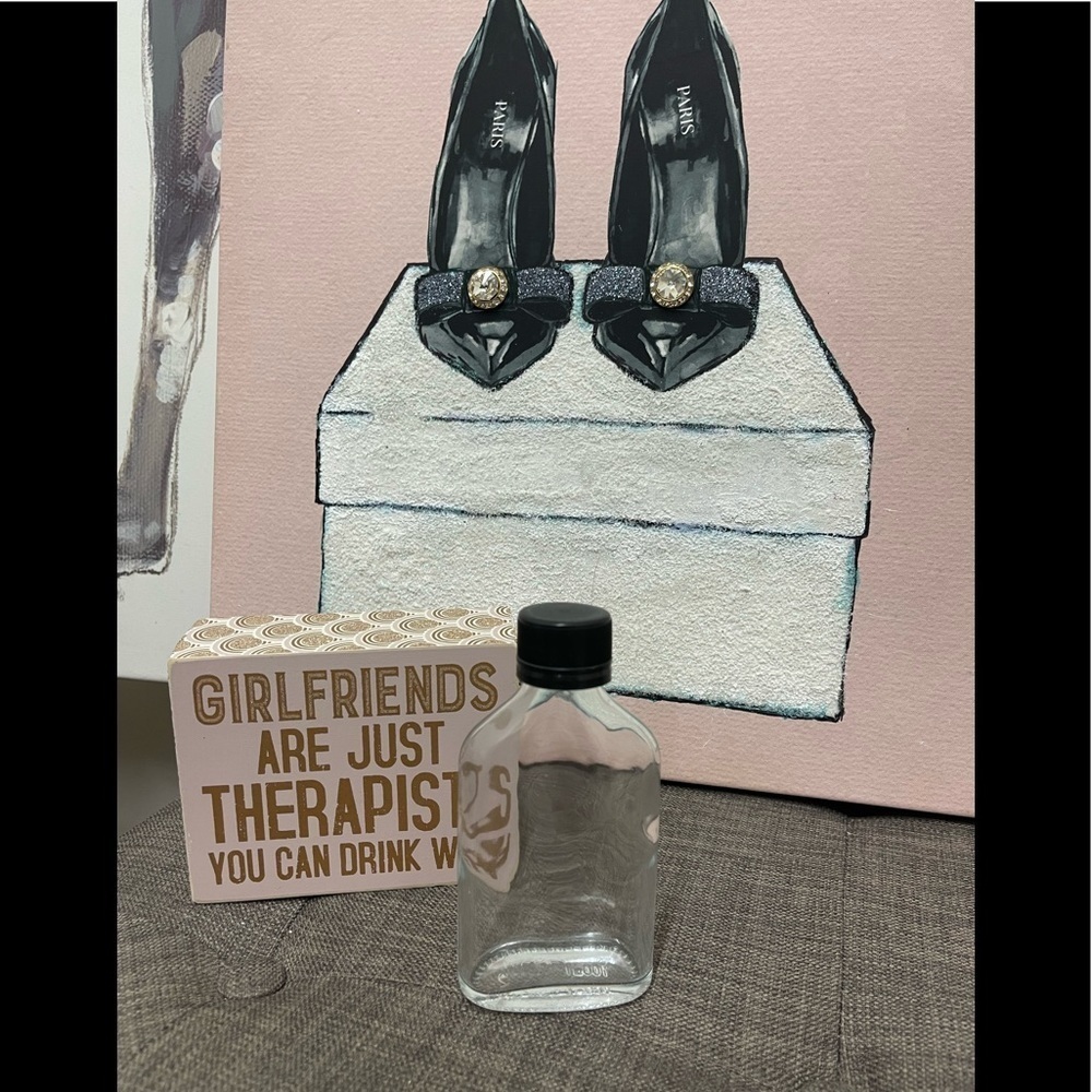 24 clear bottle NWT empty glass flasks wedding party bachelor party